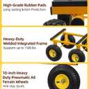 6 Wheel All Terrain Dolly, Furniture Dolly 1500 Lbs Capacity, 35" x 18"