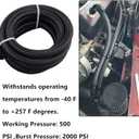 10AN Oil Catch Can,750ml Universal Baffled Catch Can and 10AN 5/8 Fuel Line Fitting Kit Nylon Braided CPE Fuel Line 10FT