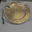 6 Pack 13'' Gold Dinner Charger Plates Set, Reusable Stainless Steel Round Plate Chargers Bulk for Easter Elegantes Party Wedding