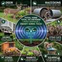 2Pack Upgraded Ultrasonic Deer Repellent for Plants Solar Animal Repellent Outdoor with Motion Sensor for Rabbit Cat Deterrent Raccoon Squirrel Fortress Pro Keep Pests Out of Yard Farm