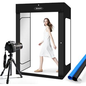 Professional Photography Studio LED Dimmable Large Shooting Tent 47x39x78 ZKEEZM Large Lightbox Photo Video Continuous Lighting Cube Shooting Tent Kit Soft Box with 3Colours Backdrops and Carrying Bag