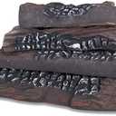 GasSaf Large Gas Fireplace Logs, 10 Piece Ceramic Fire Logs for Fire Pit and Fireplace, Ventless, Vented, Gas Inserts, Electric, Realistic Fake Fireplace Logs