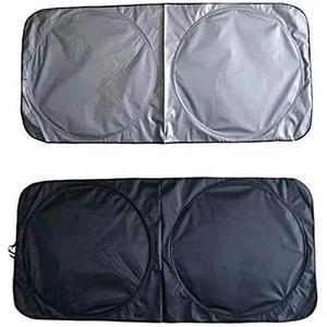 Showay Car Windshield Sunshade Cover Sliver 160cm*85cm Folding Uv Protector, Easy Install And Package