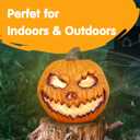 Halloween Decorations Pre-lit Jack O Lantern Artificial Pumpkin Fake Harvest Pumpkins for Fall Home Farmhouse Harvest Thanksgiving Pumpkin Lanterns for Halloween Porch Party Front Door Fireplace Decor
