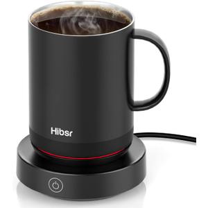 Hibs Coffee Mug Warmer Set: Smart Electric Warmer with Auto Shut-Off & Faster Direct-Contact Heating Up to 149F - Gifts for Men, Women