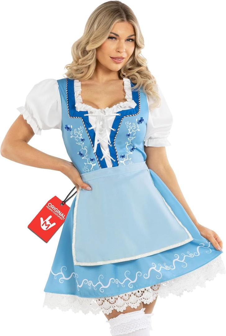 Morph Oktoberfest Costumes Womens German Costume - Oktoberfest Outfits Women - Dirndl Costume Womens - Dirndl Dresses Women (Small)