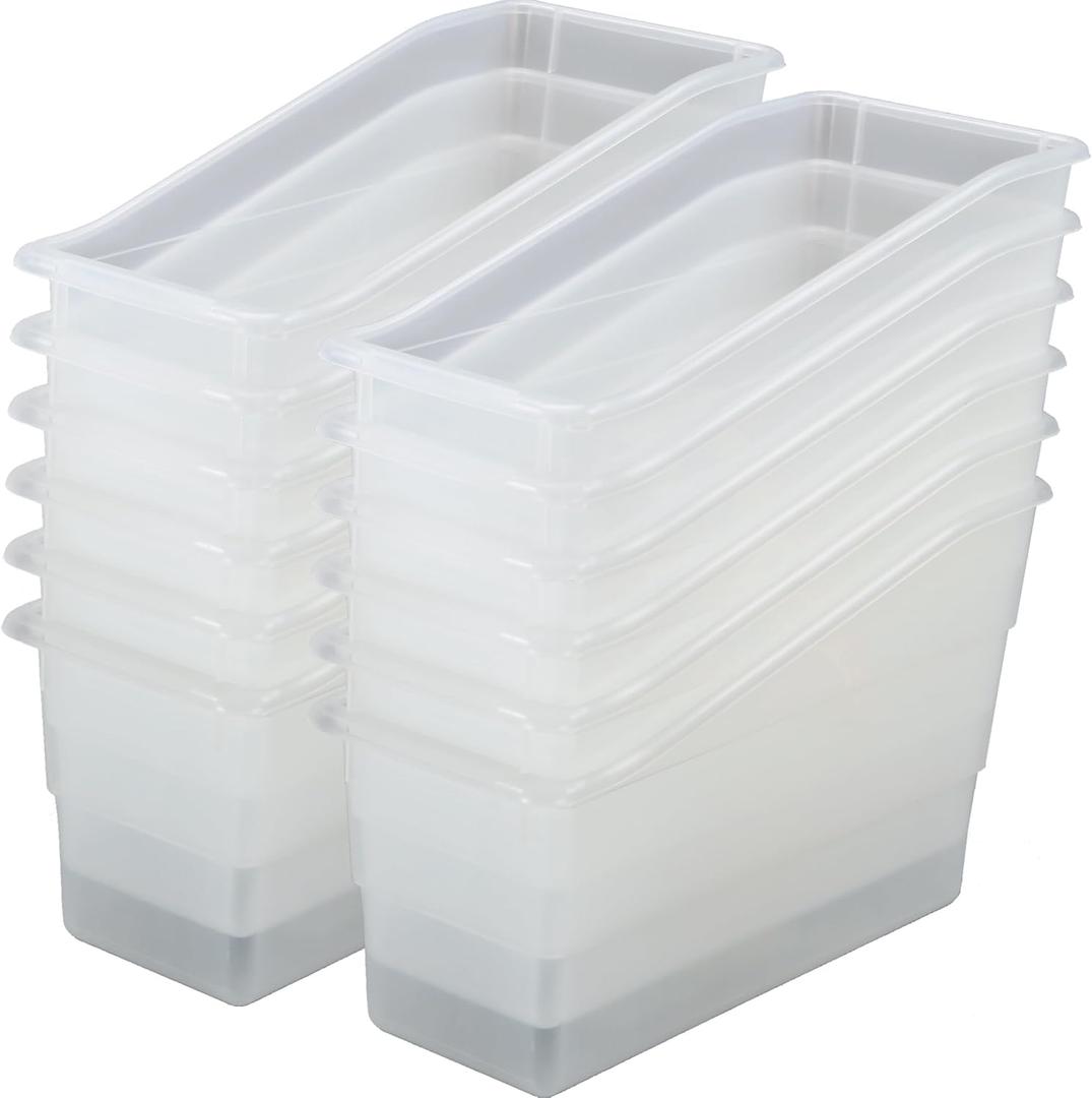 Really Good Stuff Durable Book and Binder Holders - 12 Pack (Clear)