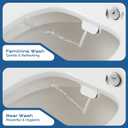 Bidet Toilet Seat Non-Electric, Self-Cleaning Dual Nozzles for Frontal & Rear Wash, Adjustable Water Pressure, Slow-Close Lid, Fits Elongated Toilets Hygienic & Eco-Friendly Upgrade (Elongated)