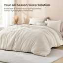 Litanika California King Comforter Set Beige, 3 Pieces Cream Tufted Boho Farmhouse Bedding Comforter Sets, Lightweight Fluffy Comforter Bed Set for All Season (104x96In Comforter and 2 Pillowcases)