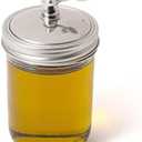 Jarware Stainless Steel Oil Cruet Lid, Wide Mouth Mason Jar Spout Lid