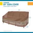 DUCKCOVERS Ultimate Waterproof 87 Inch Patio Sofa Cover, Patio Furniture Covers