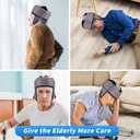 Soft Elderly Helmet,Fall Resistant Hat,Safety Helmets for Adults,Elderly Protective Safety Hat Cap Breathable Bump Cap for Indoor Outdoor Use Grey, One Size