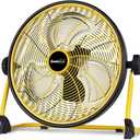 Geek Aire Rechargeable Outdoor High Velocity Camping Floor Fan, 16 Portable Battery Operated Fan with Metal Blade for Garage Camping Gear Accessories