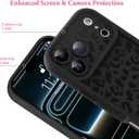 OOK Slim Leopard Case for iPhone 17 Pro 6.3inch, Black | Cute Aesthetic Cheetah Print,Camera Lens Protection,Silicone Slim Shockproof Protective Cover for Women Girls