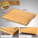 2XLarge Cutting Board, 20" Bamboo Cutting Boards for Kitchen with Juice Groove and Handles Kitchen Chopping Board for Meat Cheese board Heavy Duty Serving Tray, 2XL, Empune, 20"L x 14"W
