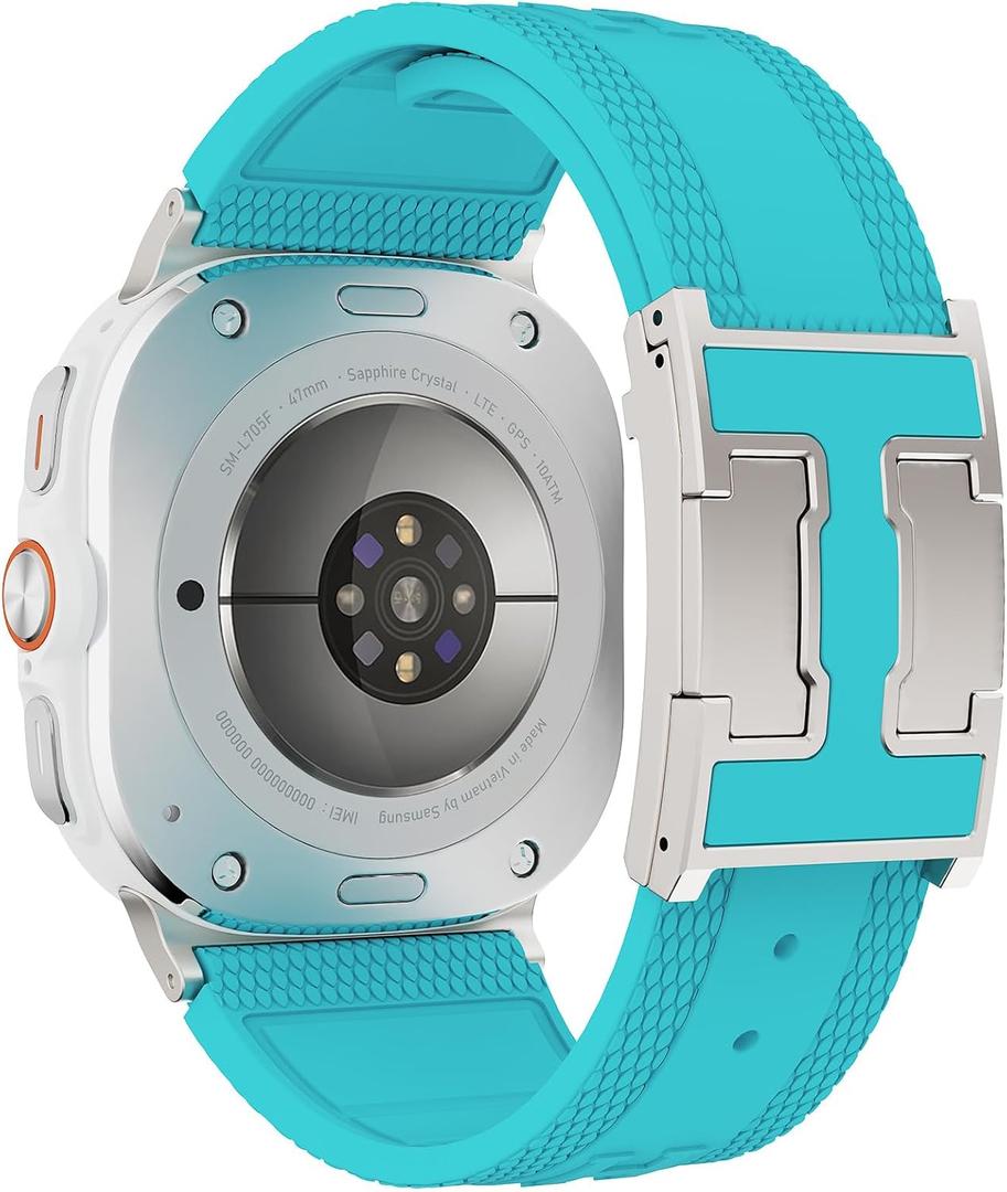 Sport Silicone Bands Compatible with Samsung Galaxy Watch Ultra Band (2025/2024) 47mm for Men Women,Soft Silicone with Magnetic Buckle Replacement Strap for Galaxy Watch Ultra