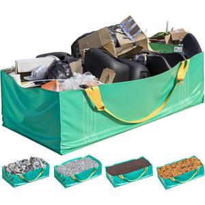 TidyFriend Dumpster Bag for Waste Management Hold up to 3,500 lbs, Heavy Duty, Reusable & Foldable Yard Waste Container for Home Renovation & Yard Cleanup, Debris, Landscaping, Roofing Shingles (1 Pack)