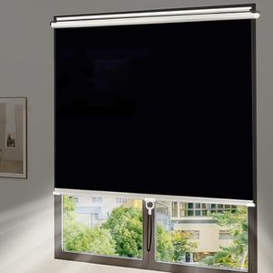 Blackout Roller Shades Waterproof & UV Protection Cordless Roller Blinds No Drilling Window Cover for Home & Office Easy Install(22.8X49.2IN)