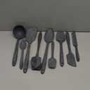 GIR: Get It Right 10 Piece Silicone Essentials Kitchen utensils set - Ladle, Spatula, Flip, Spoon & Spoonula - Non toxic cooking utensils for Nonstick Cookware, Cooking and Baking - Charcoal