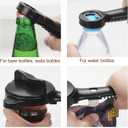Jar Opener for Seniors, 4-in-1 Adjustable Lid Opener with Non-Slip Grip, Includes Magnetic Hook & Rubber Gripper, Suitable for Jars, Bottles and Beer Caps, Perfect for Arthritis and Weak Hands