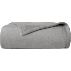 Casual Living Twin/Twin XL Fleece Blanket Fluffy Warm Cozy Bed Blankets for Dorm or Bedroom Decor Soft Plush Thick Fuzzy Oversized Big Throw for Couch Bed or Outdoor, 66-inch x 90-inch, Light Grey
