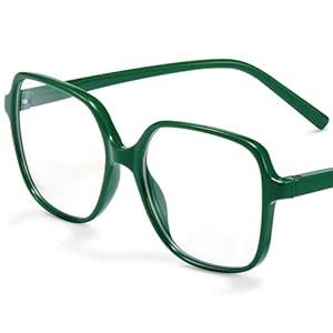 miyya Blue Light Blocking Glasses for Women, Oversized Fashion Glasses with UV400 Protection, Dark Green