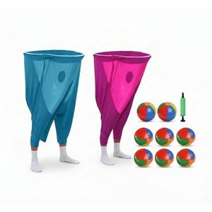 Granny Pants Yard Game, 2026 New Granny Pants Outdoor Game, 2pcs Giant Pants with 8 Bouncy Balls and Pump Set, Funny Giant Party Game for Adults, Lawn Field Game Set Gifts, Family Backyard Games