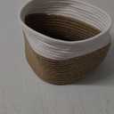 TIMEYARD Jute Rope Plant Basket Small Woven Storage Baskets for Up to 7" Planter, 8" x 8" Decorative Plant Pot Cover Woven Planter Basket Laundry Baskets with Handles Modern Home Dcor