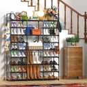 Kottwca 9-Tier Metal Shoe Rack Organizer for 50-55 Pairs - Space Saving Shoe Storage Shelf for Entryway, Closet, Bedroom, Hallway, 3 Row 9 Tier