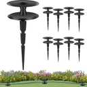 8PCS Metal Garden Hose Guide Spike, Hose Guides for Garden Heavy Duty, Cast Iron Garden Hose Guides for Outside, Rustproof Coated Hose Guide Stakes for Lawn & Yard, Plant & Flower Bed Protection