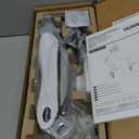 HUANUO Single Monitor Mount, 13 to 32 Inch Gas Spring Monitor Arm, Adjustable Stand, Vesa Mount with Clamp and Grommet Base - Fits 4.4 to 19.8lbs LCD Computer Monitors (White)