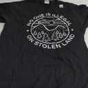 No One is Illegal on Stolen Land Native Tribe T-Shirt, Men, Black, M