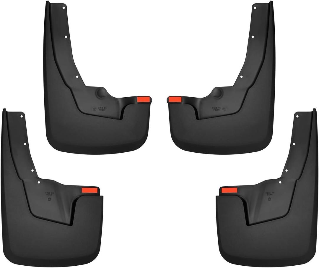 Husky Liners Front & Rear Mud Guards | Fits 2019-2024 Ram 1500 (New Body Style) w/OEM Fender Flares (Will NOT fit Models w/Out OEM Flares, Black, 4 Pc | 58136