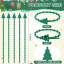 Zhengmy 30 Pcs Christmas Silicone Garland Ties for Banister 12" Stretchable to 24" Reusable Holiday Flexible Garland Hanger Ties for Christmas Banister Railing Stairs Craft Wrapping Lamp Posts Decor