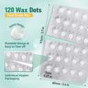 2 x 120 Wax for Braces, Orthodontic Wax for Dental Wax Dots Easy Molding Long-Lasting Hold, Food-Grade Dental Wax Individually Sealed Packets, Portable and Easy to Tear