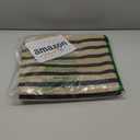 Sungea Outdoor Rug Front Door Mat 2'x4.3', Cotton Indoor Doormat Washable Black and Tan Striped Rug, Stain Resistant Reversible Layered Door Mats for Entryway/Farmhouse/Home Entrance