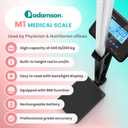 Adamson M1 Medical Scale, 440 lb/ 200 kg Capacity, BMI with Weight and Height, Professional Digital Scale for Body Weight, Home, Hospital, & Physicians, Heavy Duty - Black