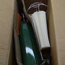 Blue Ceramic Desk lamp, Medieval Desk lamp, Suitable for Living Room Coffee Table, Bedroom Bedside lamp, Unique Pleated lampshade, Suitable for Office and Bedroom (Gold foil+beige lampshade)