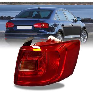 Road Hawk For Volkswagen Jetta Rear Tail Light Assembly Outer Taillight Compatible with 2011 2012 2013 2014 Volkswagen Jetta Right Passenger Side Replace VW2805107 5C6945096D