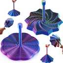 Upgraded 3D Printed Star Fidget Toy Adults with Detachable Handle, Dual Motion Sensory Toy with Auditory Feedback, Color-Changing Spiral for Relief and Focus, Gift for ADHD and Office Desk (2pack)