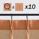 LIMON HOME Terracotta Linen Kitchen Curtains 30 inch Length Pinch Pleat Cafe Curtains (24"W x 30"L (Pack of 2))