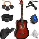 Classical Acoustic Guitar For Kids By MasterPlay- 30 Beginner Guitar For Learners- Accoustic String Starter Kit: Guitar Bag, Tuner, Strap, Extra Strings, Picks, Wash Cloth, Capo (redburst)