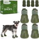 EXPAWLORER Dog Shoes for Hot Pavement for Dogs, Waterproof Non-Slip Dog Summer Booties with Socks, Easy On & Off Pet Boots & Paw Protectors, Easy-Clean for Beach Outdoor Rain (Green S) (Size 3/S (Paw Width:1.6in))