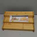 Spice Rack Kitchen Cabinet Organizer- 3 Tier Bamboo Expandable Display Shelf Yellow