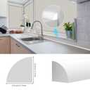 2 x Flexible Quarter Round Molding Double Sided Self Adhesive Peel and Stick Bendable Molding Trim for Floor, Bathrooms, Cabinet Edge, Countertops, Kitchens (39inch)