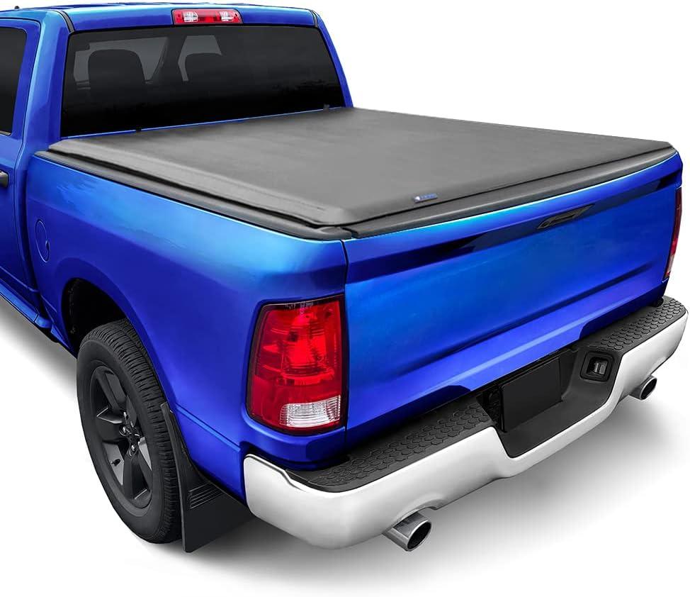 Tyger Auto T1 Soft Roll-up Truck Bed Tonneau Cover Compatible with 2002-2018 Dodge Ram 1500; 2003-2025 2500 3500; 2019-2025 Classic | 8' (96") Bed | TG-BC1D9015