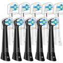 Brush Heads with Medium Bristles Compatible with Oral B IO 2/3/4/5/6/7/8/9/10/Deep Clean Electric Toothbrushes, Replacement Heads for IO (9 Black/White)