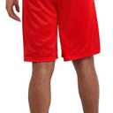Champion Men's Shorts, Men's Mesh Gym Shorts, Lightweight Athletic Shorts, Small (Red)