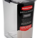 Rubbermaid Brilliance 16-Cup Airtight Food Storage Container with Lid Clear/Grey - optimal for pantry organization flour sugar and food storage