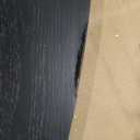 Lirago Modern Black Solid Wood 67 in. Pedestal Dining Table Seats 6